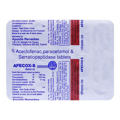 AFECOX S Tablet 10's - Pain relief-Nsa