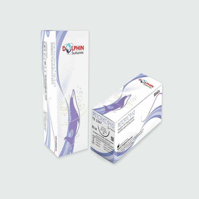 Dolphin Petcryl Plus Polyglactin 910 Coated & Braided Suture (AB 2347) (90 cm) - Violet - Sutures