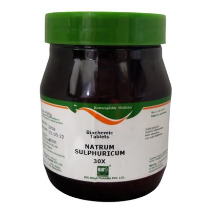 Bio-India's Biochemic Tablet - Natrum Sulphuricum 30X 450 gm - Bio-Chemic