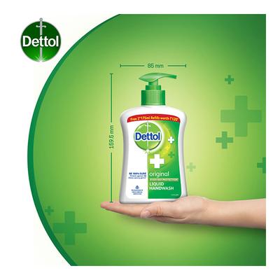 Dettol Liquid Handwash - Original 200 ml + Free Dettol Liquid Handwash Refill - Original (Pack of 2 x 175 ml) - Hand Sanitizer
