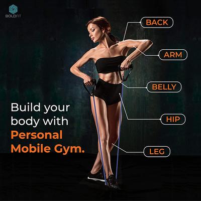 Boldfit Resistance Tube - 15kg 1's - Workout Essentials