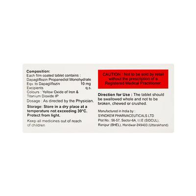 DAPAGOLD 10 Tablet 15's - Diabetes-Ant