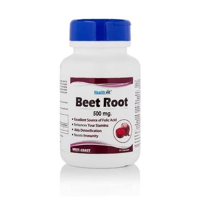 HealthVit Beet Root 500 mg Capsule 60's - Vital Health