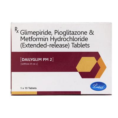 DAILYGLIM PM 2 Tablet 10's - Diabetes-Ant