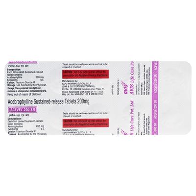 ACEVEL SR 200mg Tablet 10's - Asthma/COPD-Ast