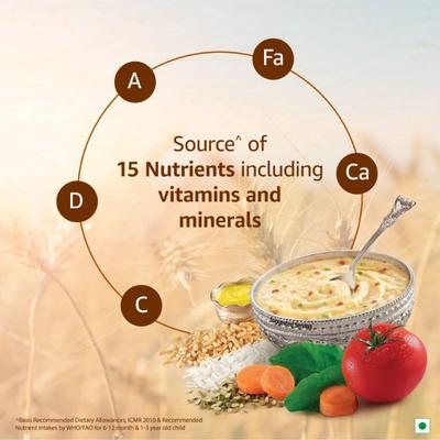 Nestle Cerelac Stage 2 (8 Months+) Powder 300 gm - Khichdi with Vegetables & Ghee (Refill Pack) - Baby And Infant Supplements