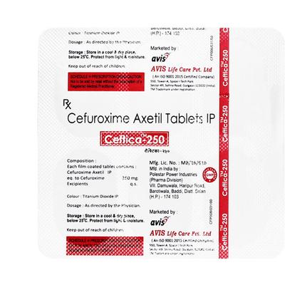 CEFTICA 250mg Tablet 6's - Bacterial Infections-Cep