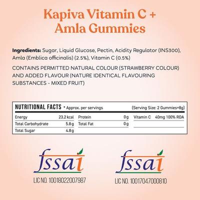 Kapiva Vitamin C + Amla Gummies 60's - Health Products