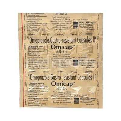 Omicap 20mg Capsule 20'S - Ulcer/Reflux/Flatulence-Aaa