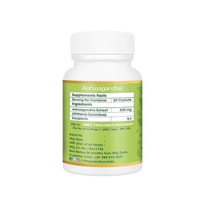 VitaGreen Ashwagandha Capsules 60's - Sexual Care