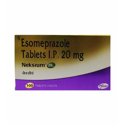 Neksium 20mg Tablet 10'S - Ulcer/Reflux/Flatulence-Aaa