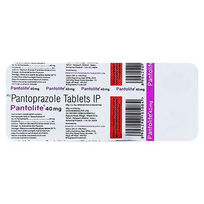 PANTOLITE 40 Tablet 10's - Ulcer/Reflux/Flatulence-Aaa