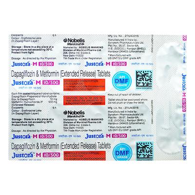JUSTOZA M 10/500 Tablet 10's - Diabetes-Ant
