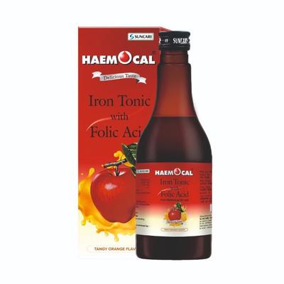 Suncare Haemocal Iron Tonic - Tangy Orange 300 ml - Calcium And Minerals