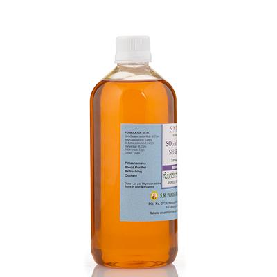 S N Pandit Sogade Berina Sharabattu Sarsaparilla Syrup with Saffron 500 ml - Speciality Medicines