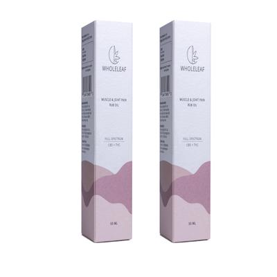 Wholeleaf Muscle & Joint Pain Rub (CBD) Oil (Pack of 2 x 50 ml) - Pain Relief (Ayush)