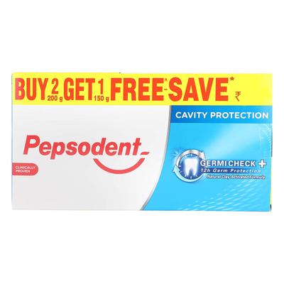 Pepsodent Germi Check+ Cavity Protection Toothpaste (Buy 2 x 200 gm + Get 1 Free x 150 gm) - Toothpaste