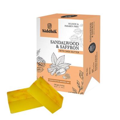 Siddhik Sandalwood & Saffron with Shea Butter Bathing Bar 125 gm - Personal Care (Ayush)