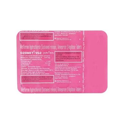 Ozomet VG 2mg Tablet 10'S - Diabetes-Ant