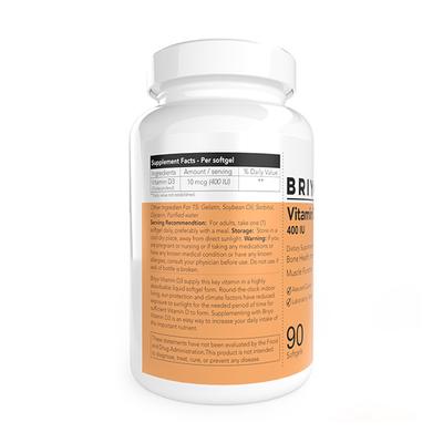 Briyo Vitamin-D3 400 IU Softgel Capsule 90's - Multi-Vitamins