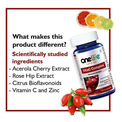 Onelife VitaC Complex Softgel 60's - Calcium And Minerals