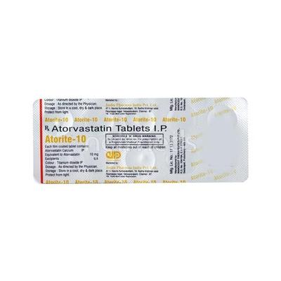 Atorite 10mg Tablet 10'S - High Cholesterol-Dys