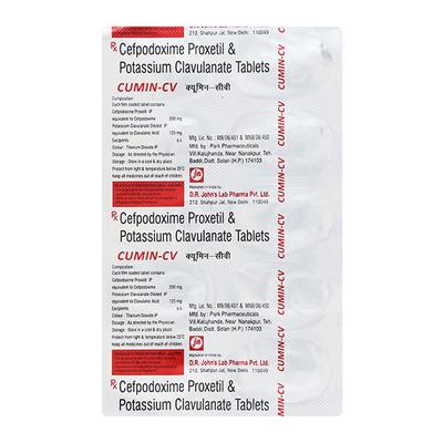 Cumin CV Tablet 10'S - Bacterial Infections-Cep