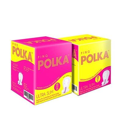 Pinq Polka Premium Ultra Slim (XL + XXL) Sanitary Pad 20's - Sanitary Napkins