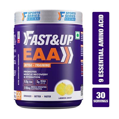 Fast&Up EAA Intra Training Supplement (30 Servings) - Lemon Zest Flavour 390 g - Workout Essentials