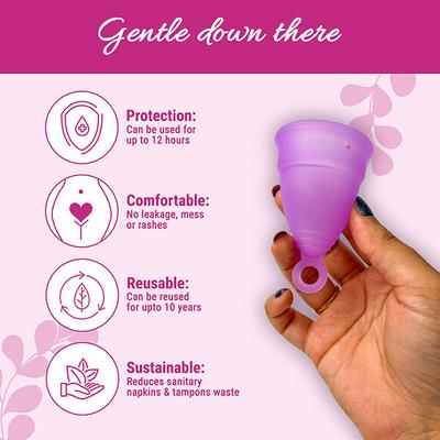 Bombae Reusable Menstrual Cup with Sterilizer Container (M) - Menstrual Cups