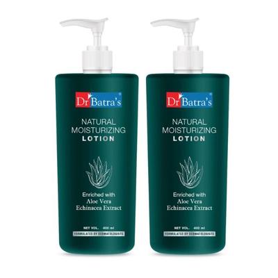 Dr Batra's Natural Moisturizing Lotion - Echinacea & Aloe Vera (Pack of 2 x 400 ml) - Lotions & Creams