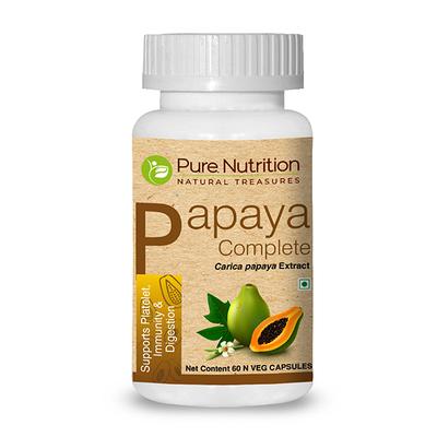 Pure Nutrition Papaya Complete 640 mg Veg Capsule 60's - Digestive Health