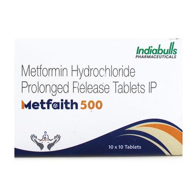 METFAITH 500mg Tablet 10's - Diabetes-Ant
