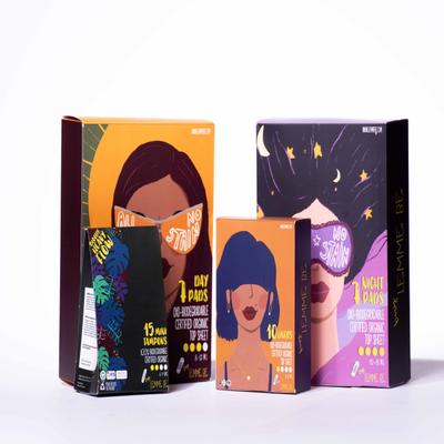 Lemme Be Biodegradable Organic Sanitary Day Pads 7's + Night Pads 7's + Panty Liners 10's + Heavy Flow Tampons 15's - Combo Pack - Sanitary Napkins