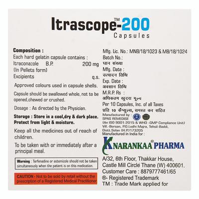 ITRASCOPE 200 Capsule 10's - Fungal Infections-Anf
