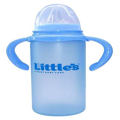 Little's Glass Sipper Bottle - Blue 240 ml - Baby Bedding