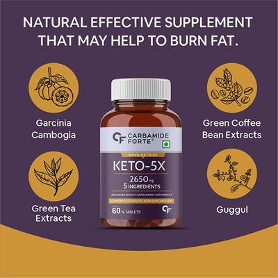 CF Keto-5X 2650 mg Veg Tablet 60's - Workout Essentials