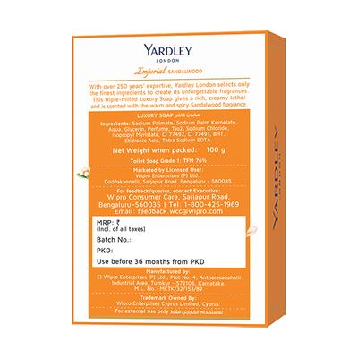 Yardley London Luxury Soap - Imperial Sandalwood 100 gm - Soaps