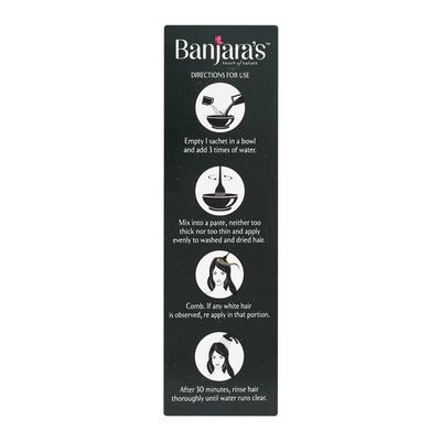 Banjaras Black Henna Hair Colour - Brazilian Black (Pack of 6 x 9 gm) - Henna