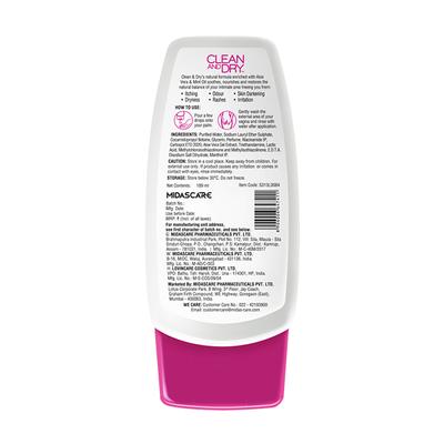 Clean & Dry Daily Intimate Wash 184 ml - Intimate Care
