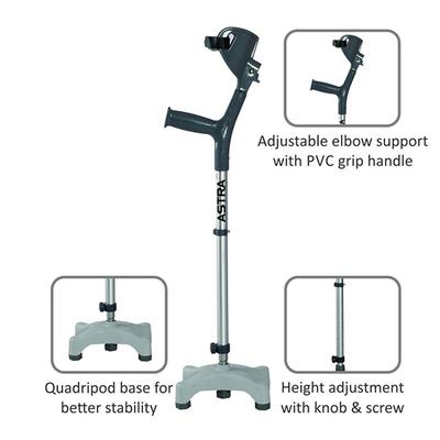 Vissco Astra Max Elbow Crutches - Quadripod Base - Wheelchairs & Walking Sticks