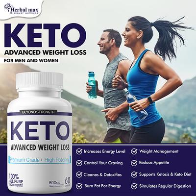 Herbal Max Keto Advanced Weight Loss Dietary Supplement 800 mg Capsule 60's - Weight Loss