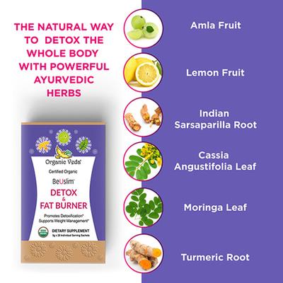 Organic Veda BeUslim Detox & Fat Burner Sachet 28's - Speciality Medicines