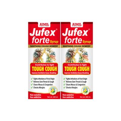 Aimil Jufex Forte Syrup (Pack of 2 x 100 ml) - Health Products