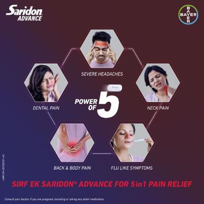 Saridon Advance Tablets for 5 in 1 Pain Relief 10's - Pain Relief Supplement