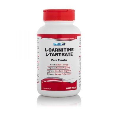 HealthVit L-Carnitine L-Tartrate Pure Powder 100 gm - Amino Acids