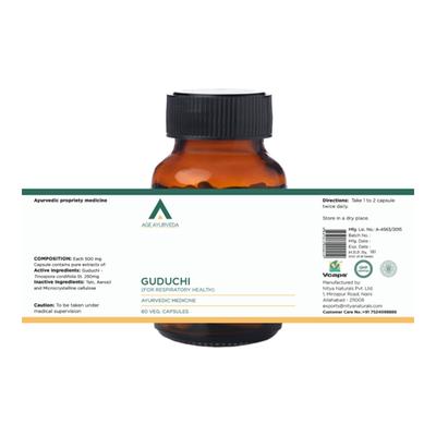 Age Ayurveda Guduchi Veg. Capsule (Pack of 2 x 60's) - Pure Herbs