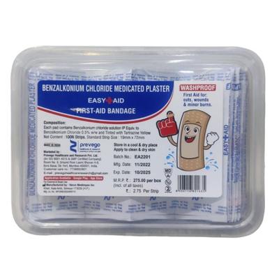 Prevego Easy+ Aid First Aid Washproof Bandage 100's - Bandages & Dressings