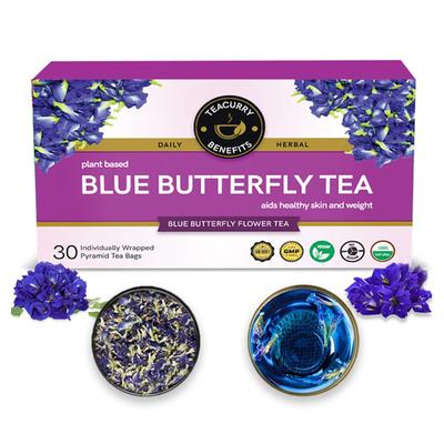 Teacurry Blue Butterfly Tea Bags - Blue Butterfly Flower 30's - Teas