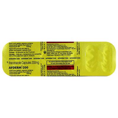 AFDERM 200 Capsule 7's - Fungal Infections-Anf